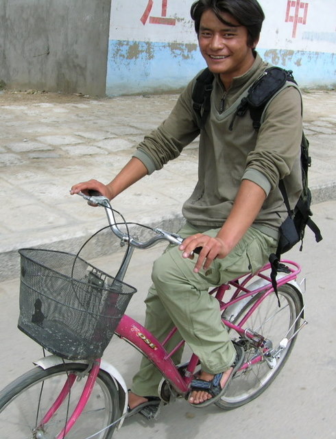 Puchun on his bike